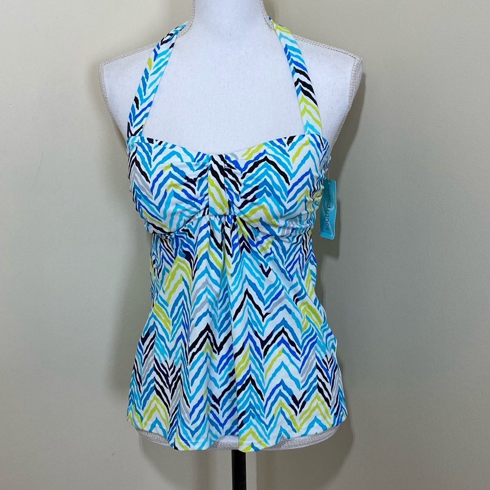 South Point Halter Top Tankini Women’s Size 10 NWT Quick Dry UPF 30 Swimwear